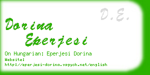 dorina eperjesi business card